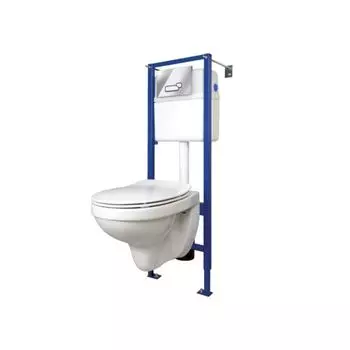 Комплект инсталляции 3 в 1 с унитазом Cersanit Delfi (S-SET-DEL/Vec/S-DL/Ac-Cg-w)