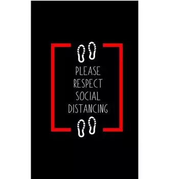 Коврик грязезащитный SOCIAL DISTANCING 20,верт., 90х150 см, 100% PA