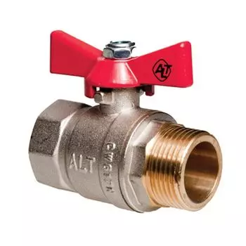 Кран шаровый НР-ВР 1" (бабочка) Altstream