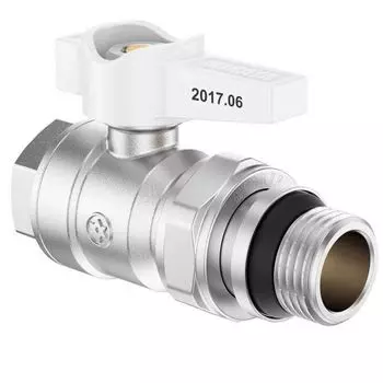 Кран шаровый со сгоном 1/2" (белая бабочка) Miraya