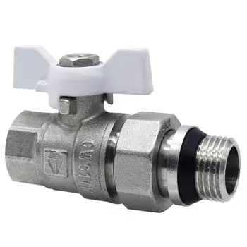 Кран шаровый со сгоном 1/2" (БЕЛАЯ БАБОЧКА) HLV