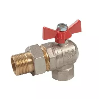 Кран шаровый со сгоном угловой 3/4" (бабочка) Altstream