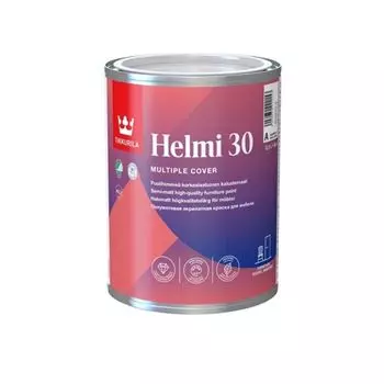 Краска акрилатная для мебели Tikkurila Helmi 30 полуматовая база А 0,9 л