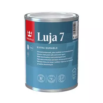 Краска для влажных помещений Tikkurila Luja 7 матовая база А 0,9 л