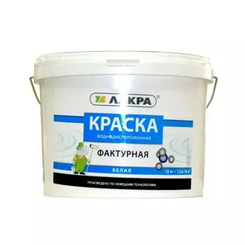 Краска фактурная Лакра белая, 18кг