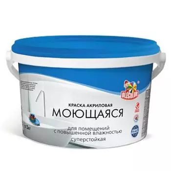 Краска акриловая моющаяся Olecolor база А 1 кг