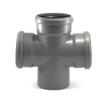 Крестовина канализационная 110х110х110 87,5° TEBO