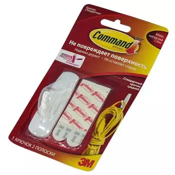 Крючок легкоудаляемый средний 1 шт