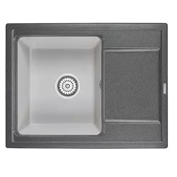 Кухонная мойка Granula Hibrid HI-65 графит-базальт