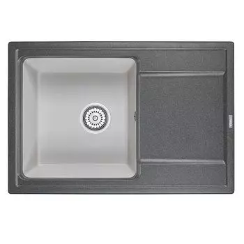 Кухонная мойка Granula Hibrid HI-74 графит-базальт