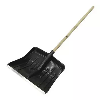 Лопата снегоуб. пластик. 40х42см с дер.черенком