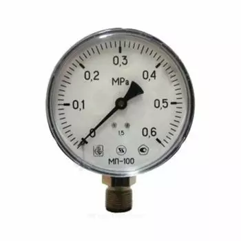 Манометр МП-100 радиальный Дк100мм 0,6МПа М20х1,5 ЗАВОД ТЕПЛОТЕХНИЧЕСКИХ ПРИБОРОВ