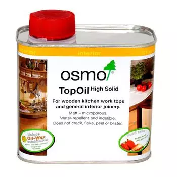 Масло с твёрдым воском для мебели и столешниц OSMO TopOil 3028 бесцветный шелковисто-матовый 0,5 л