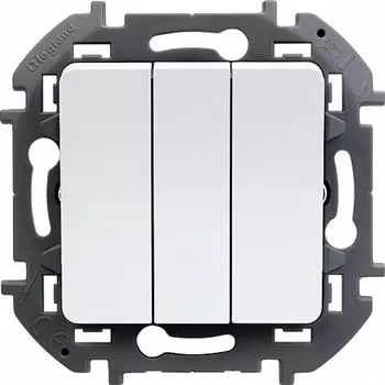 Механизм Legrand Inspiria выключателя 3-клавишный белый