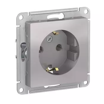 Механизм розетки 1-м СП 16А алюм. SchE ATN000343 Atlas Design