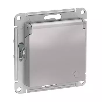 Механизм розетки 1-м СП 16А алюм. SchE ATN000346 Atlas Design