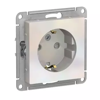 Механизм розетки 1-м СП 16А жемчуж. SchE ATN000445 Atlas Design