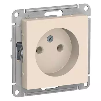 Механизм розетки 1-местной без заземления бежевый Schneider Atlas Design