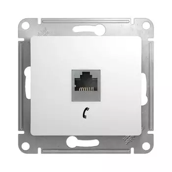 Механизм розетки телеф. 1-м СП Glossa RJ11 бел.