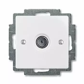 Механизм розетки TV 1-м Basic альпийский бел