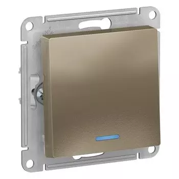 Механизм выключателя 1-кл. СП 10А (сх.1а) 10AX с подсветкой шампань SchE ATN000513 AtlasDesign