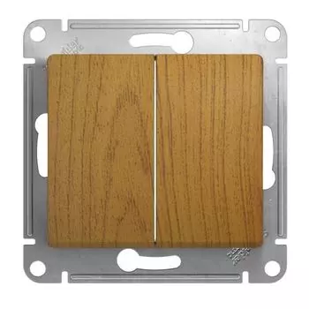 Механизм выключателя 2-кл. СП GLOSSA 10А IP20 10AX дер. дуб SchE GSL000551