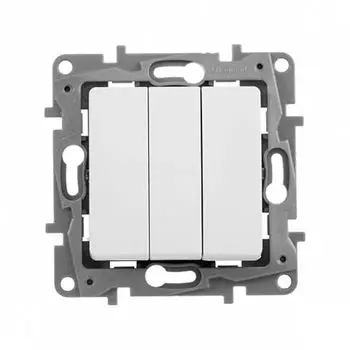 Механизм выключателя Legrand Etika 3-клавишный белый