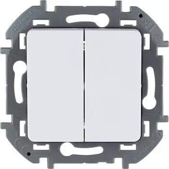 Механизм выключателя Legrand Inspiria 2-клавишный белый