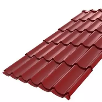 Металлочерепица Ламонтерра Монтеррей х1,19 (ПЭ-3005-0,45 мм) красное вино
