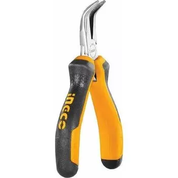 Мини-тонкогубцы изогнутые INGCO HMBNP08115, 115 мм