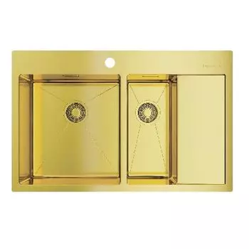 Мойка кухонная Omoikiri Akisame 78-2-LG-L (4973087) светлое золото