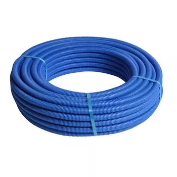 МП Труба PEX-AL-PEX, 16х2 STANDART (Al0.4) в Гофре синяя HENCO бухта 100м