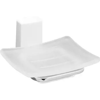 Мыльница стеклянная WasserKraft Leine К-5029WHITE