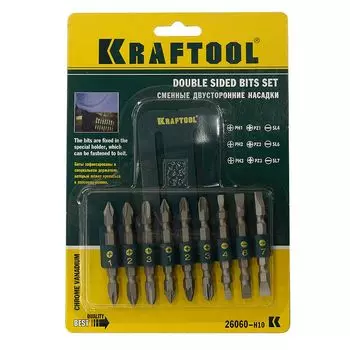 Набор двухсторонних бит, 9 предм., KRAFTOOL