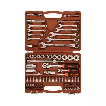 Набор инструмента универсальный 1/4" 1/2"DR Ombra 82 предмета