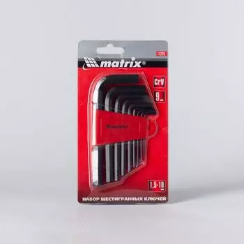 Набор ключей имбусовых 1,5-10 мм 9 шт