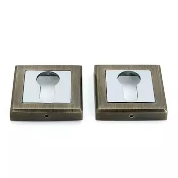 Накладка квадратная ФЗ под цилиндр античная бронза