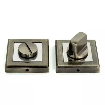 Накладка квадратная ФЗ завертка античная бронза