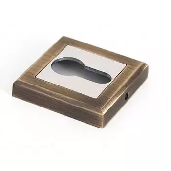 Накладка квадратная под цилиндр Palladium CS ET античная бронза/хром