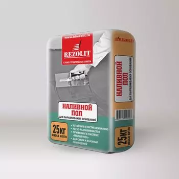 Наливной пол Rezolit выравнивающая смесь, 25 кг