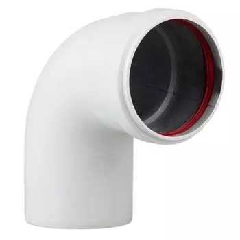 Отвод для раздельного дымохода (литой) Ду80 90° KRATS