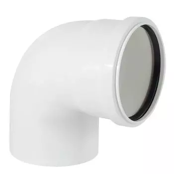 Отвод канализационный 110х87,5гр бесшумная Дигор Люкс белый