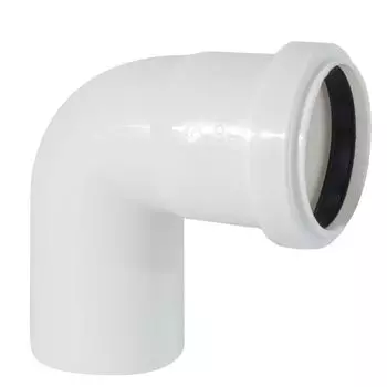 Отвод канализационный 50х87,5гр бесшумная Дигор Люкс белый