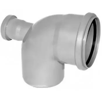 Отвод канализационный с фронтальным выходом тыл 110х50 90° TEBO