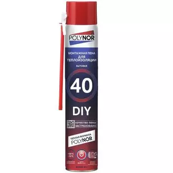Пена монтажная POLYNOR 40 DIY всесезонная, 750 мл