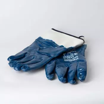 Перчатки нитриловые маслобензостойкие крага