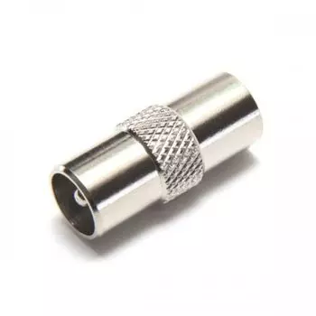 Переходник антенный (штекер-штекер) металл 1 шт. в блистере