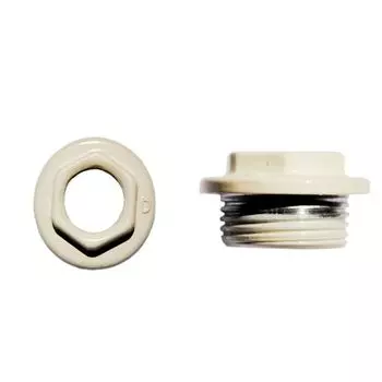 Переходник для радиатора правый 1"х1/2" (белый)