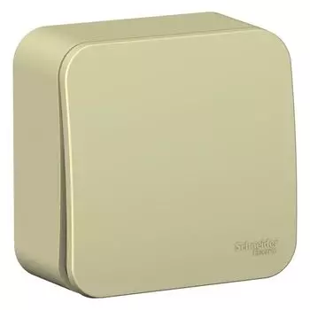 Переключатель 1-клавишный накладной бежевый Schneider Blanca