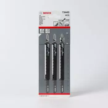 Пилки для лобзика T344D HCS по дереву, быстрый рез 3 шт Bosch